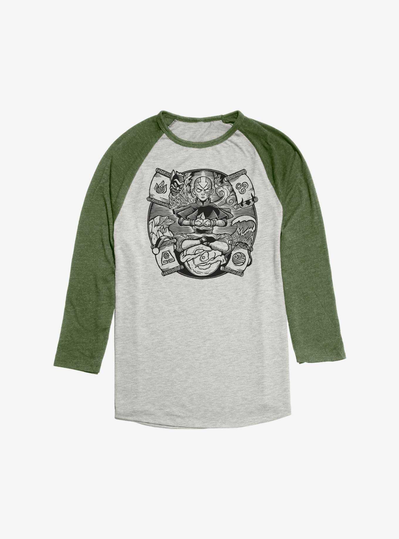 Avatar: The Last Airbender Master Of The Elements Aang Raglan - BoxLunch Exclusive, , hi-res