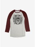 Avatar: The Last Airbender Master Of The Elements Aang Raglan - BoxLunch Exclusive, Oatmeal With Maroon, hi-res