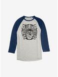 Avatar: The Last Airbender Master Of The Elements Aang Raglan - BoxLunch Exclusive, Oatmeal With Navy, hi-res