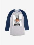 Avatar: The Last Airbender Momo And Appa Battle Raglan, Ath Heather With Navy, hi-res