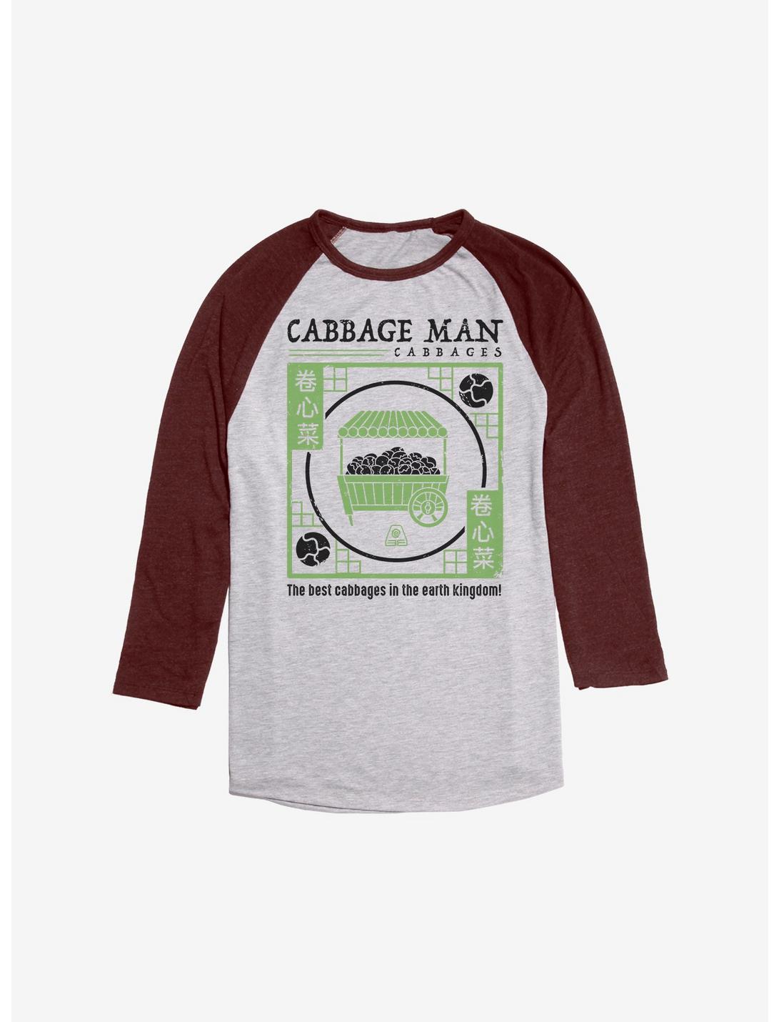 Avatar: The Last Airbender The Best Cabbages Raglan, Ath Heather With Maroon, hi-res