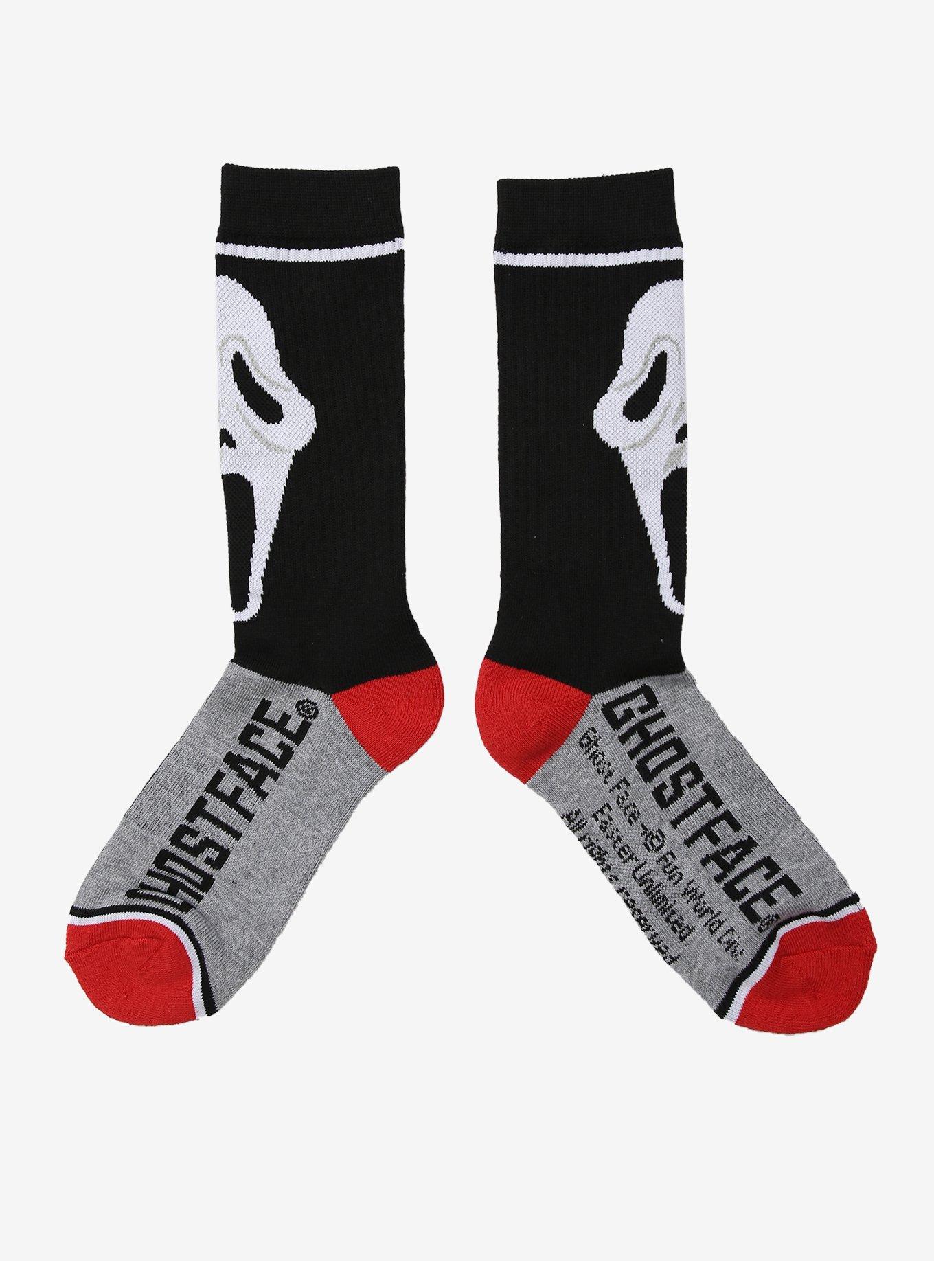 Scream Ghost Face Crew Socks, , hi-res