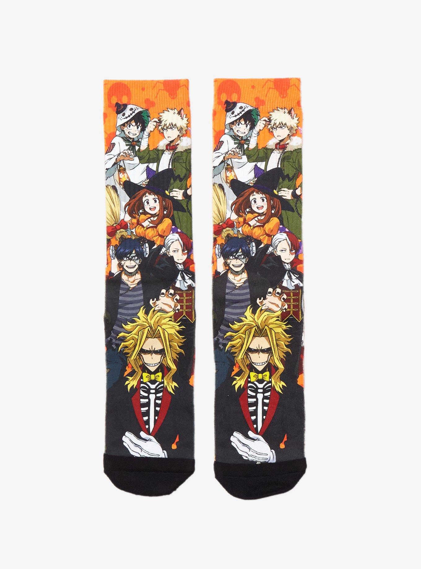 My Hero Academia Halloween Group Crew Socks, , hi-res