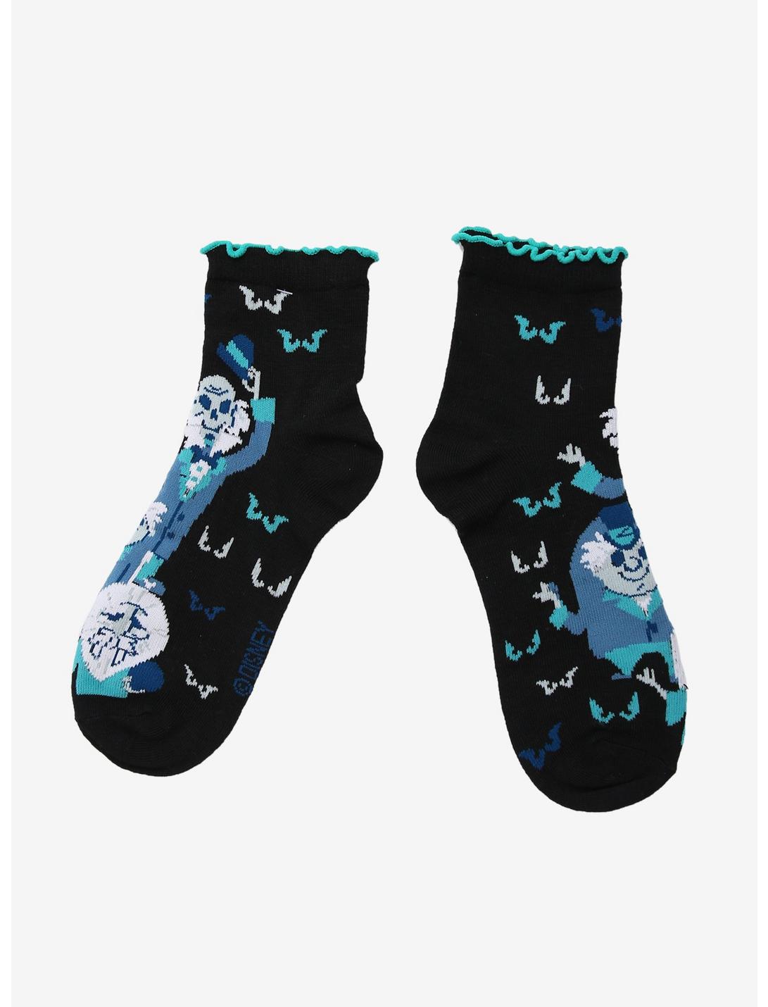 Disney The Haunted Mansion Hitchhiking Ghosts Ruffle Ankle Socks, , hi-res