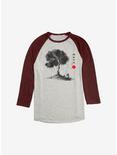 Avatar: The Last Airbender Iroh Leaves From The Vine Raglan, Oatmeal With Maroon, hi-res