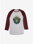 Avatar: The Last Airbender Through The Earth Raglan, Ath Heather With Maroon, hi-res