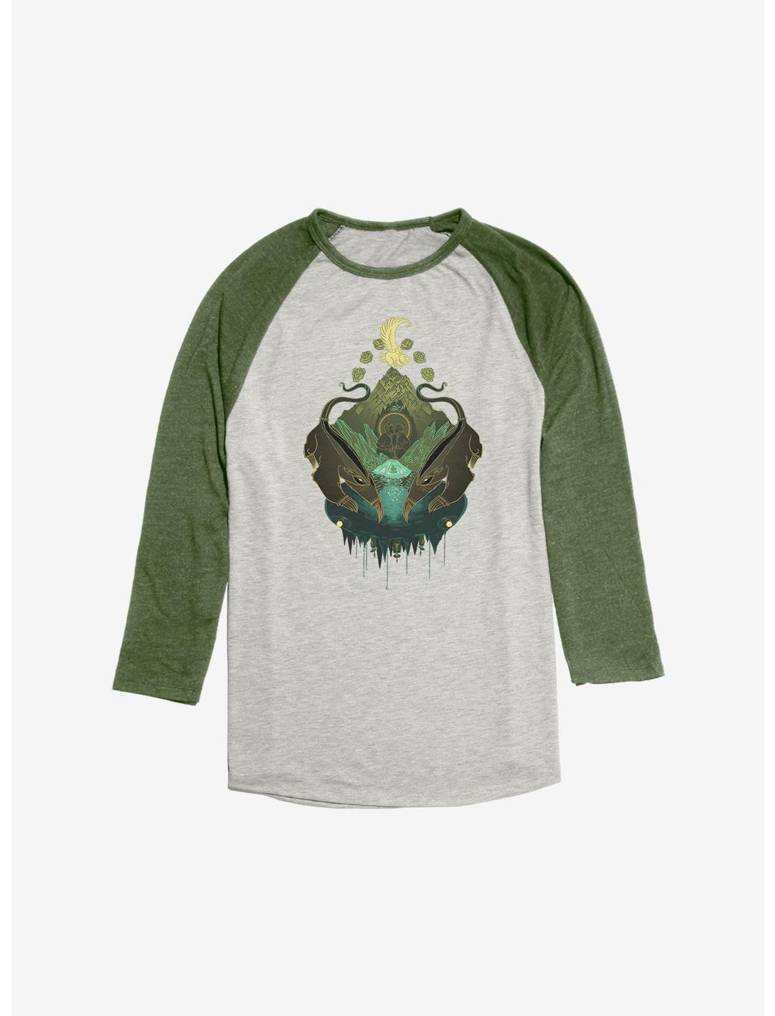 Avatar: The Last Airbender Through The Earth Raglan, Oatmeal With Moss, hi-res