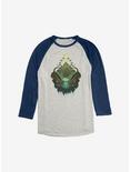 Avatar: The Last Airbender Through The Earth Raglan, Oatmeal With Navy, hi-res