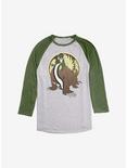 Avatar: The Last Airbender Toph And The Badgermole Raglan, Ath Heather With Moss, hi-res
