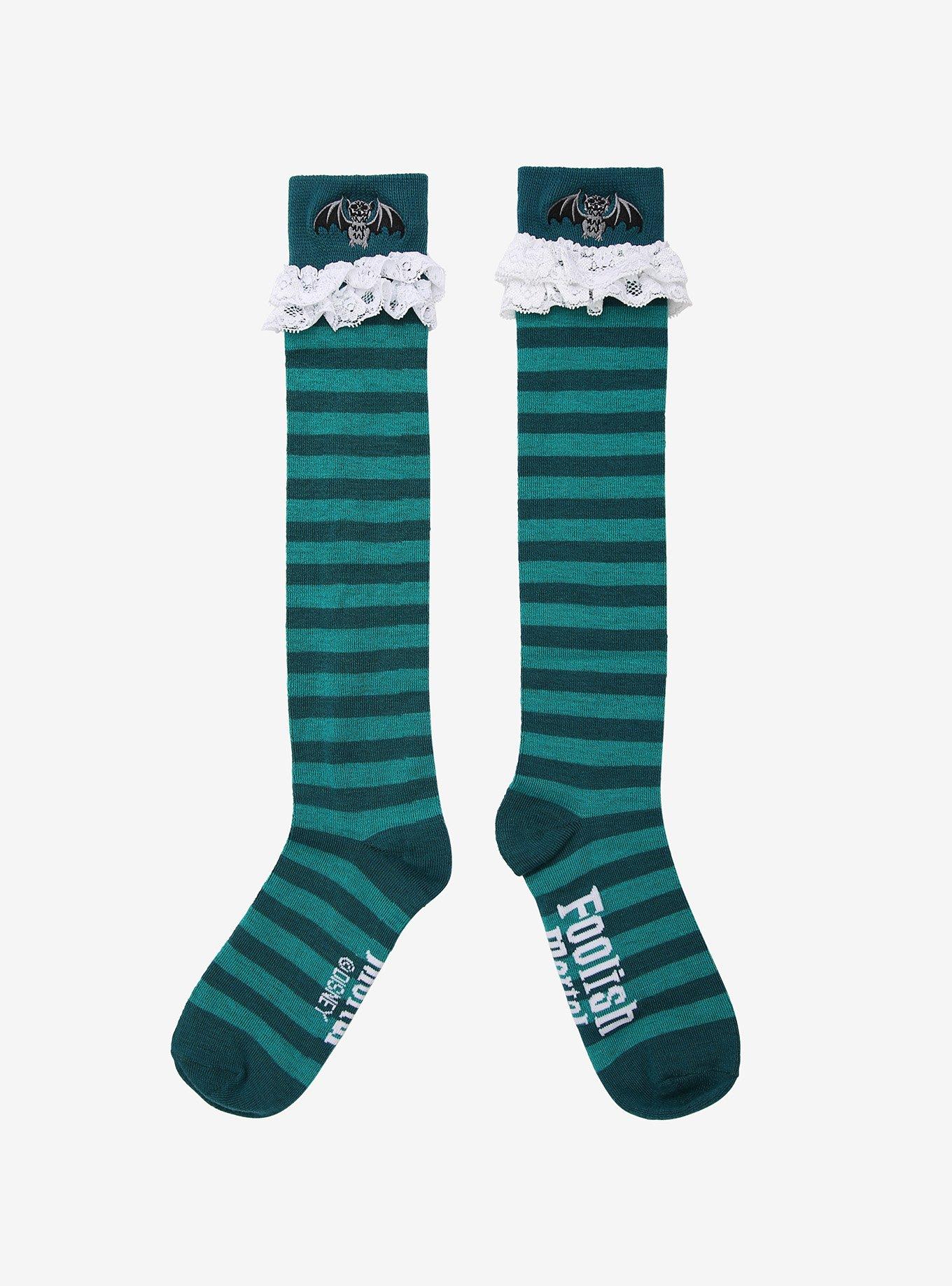 Disney The Haunted Mansion Stripe Knee-High Socks, , hi-res