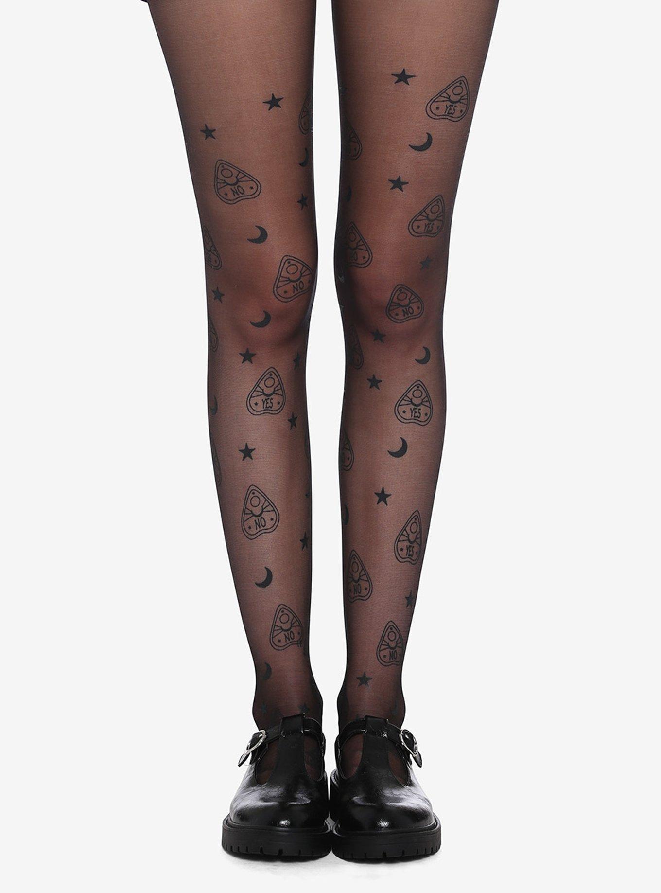 Celestial drawing sheer pantyhose