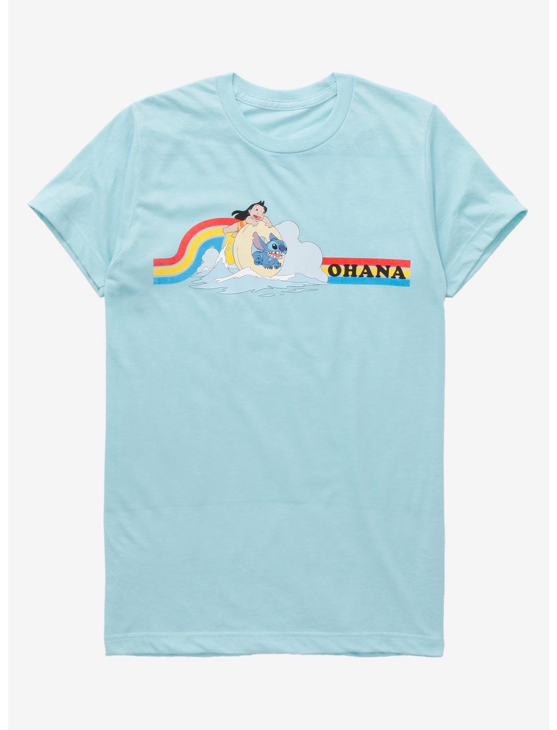Disney Pride Lilo & Stitch Ohana Women's T-Shirt - BoxLunch Exclusive, LIGHT BLUE, hi-res