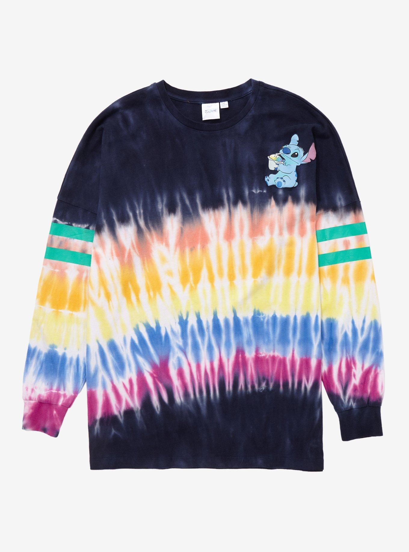 Disney Lilo & Stitch Stitch with Snow Cone Rainbow  Tie-Dye Hype Jersey - BoxLunch Exclusive, RAINBOW, hi-res