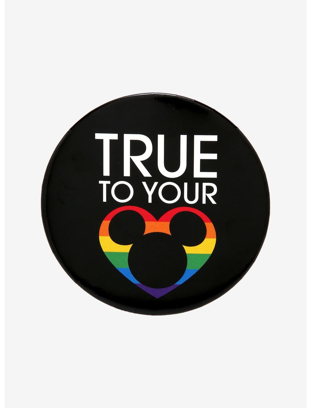 Loungefly Disney Mickey Mouse Rainbow True To Your Heart Button, , hi-res