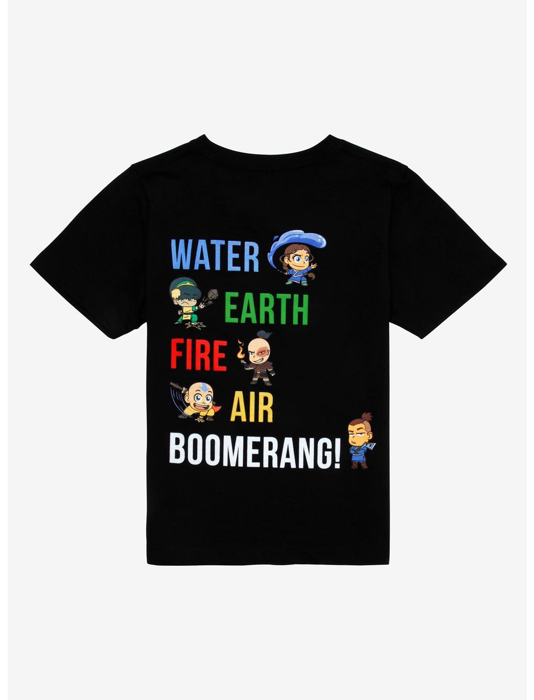 Avatar: The Last Airbender Chibi Elements Toddler T-Shirt - BoxLunch Exclusive, BLACK, hi-res