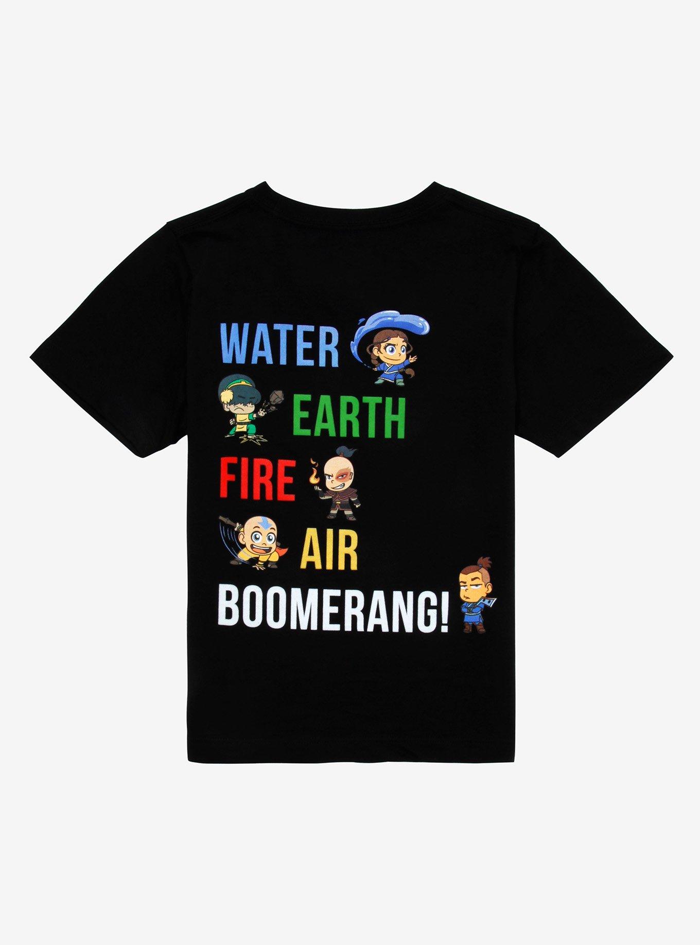 Avatar: The Last Airbender Chibi Elements Toddler T-Shirt - BoxLunch Exclusive, BLACK, hi-res