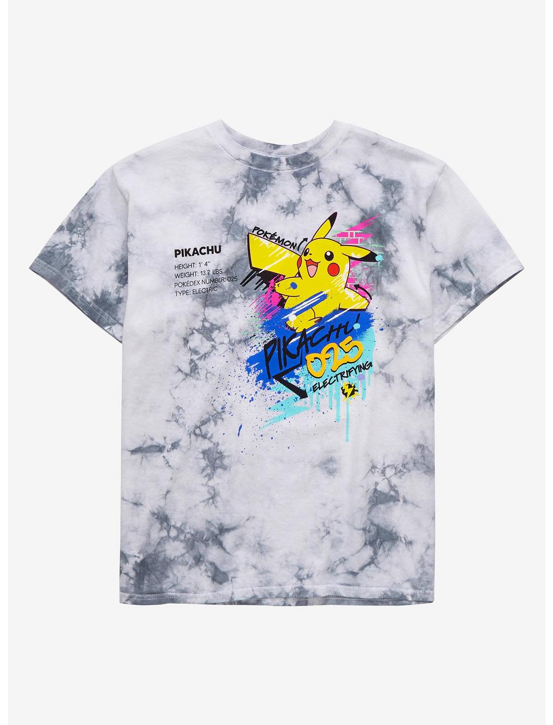 Pokémon Pikachu Graffiti Youth Tie-Dye T-Shirt - BoxLunch Exclusive, TIE DYE, hi-res