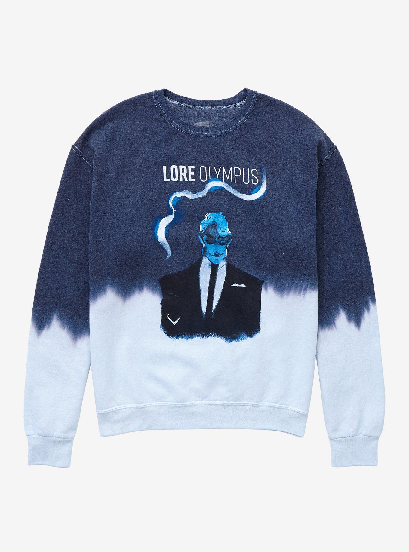 Lore Olympus Hades Dip-Dye Crewneck - BoxLunch Exclusive, BLUE, hi-res