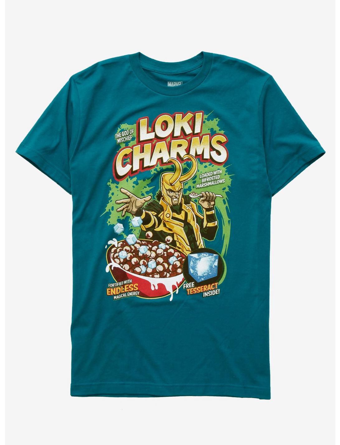 Marvel Loki Loki Charms T-Shirt - BoxLunch Exclusive, LIGHT BLUE, hi-res