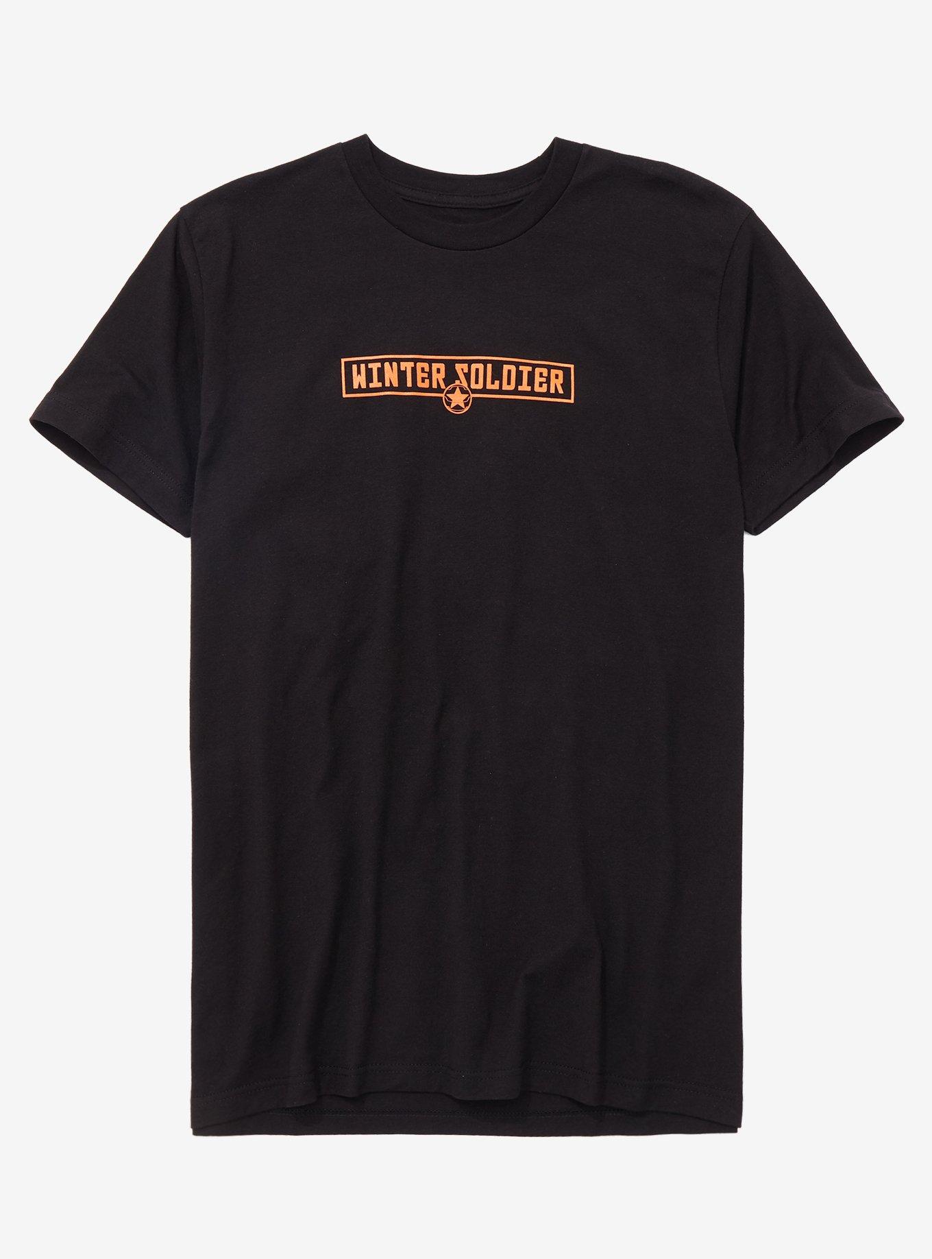 Marvel The Falcon and the Winter Soldier The Winter Soldier Poster T-Shirt - BoxLunch Exclusive, BLACK, hi-res