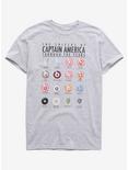 Marvel Captain America Wall of Shields T-Shirt - BoxLunch Exclusive, HEATHER GREY, hi-res