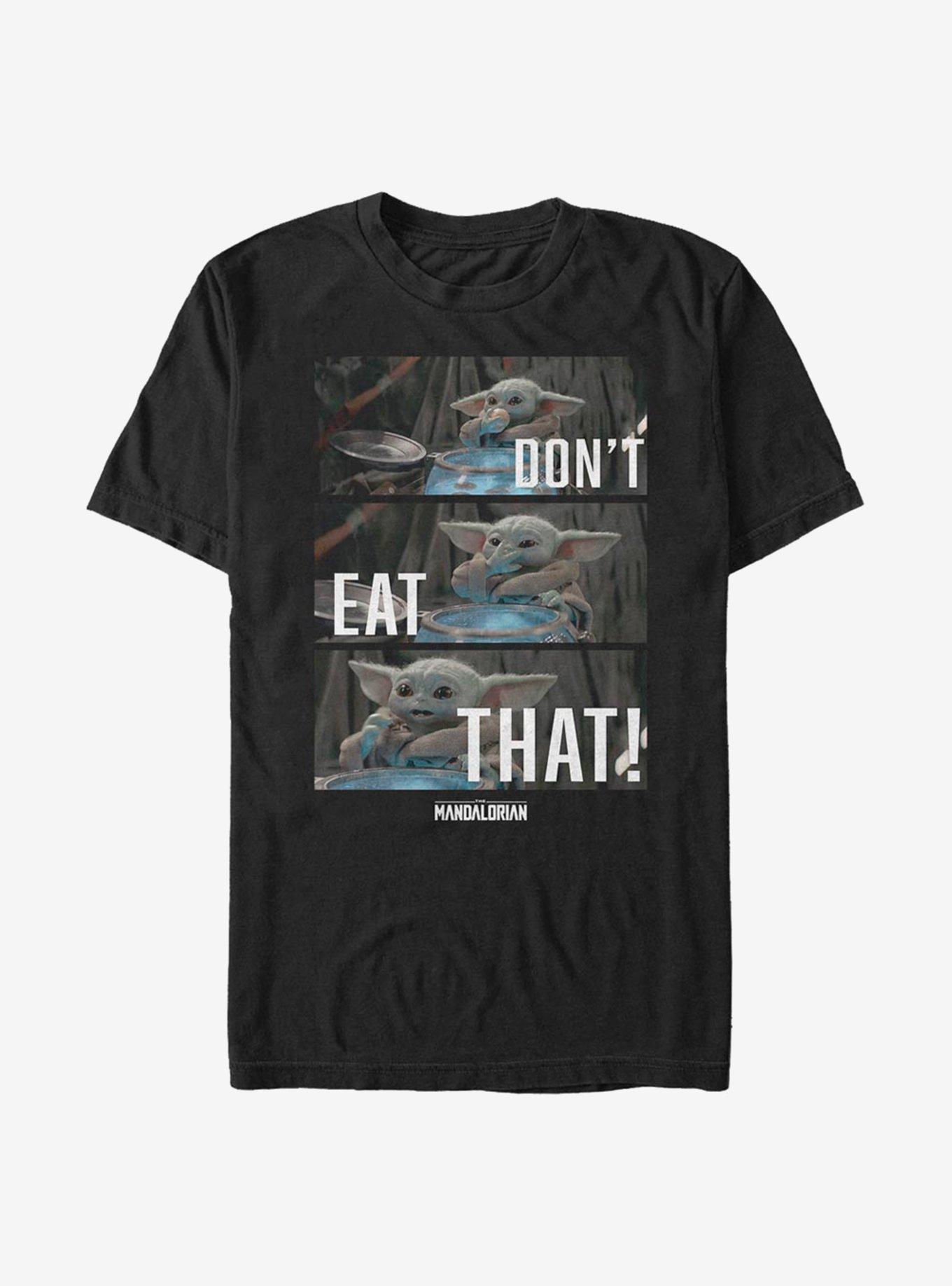 Extra Soft Star Wars The Mandalorian The Child Don't Eat That T-Shirt, BLACK, hi-res