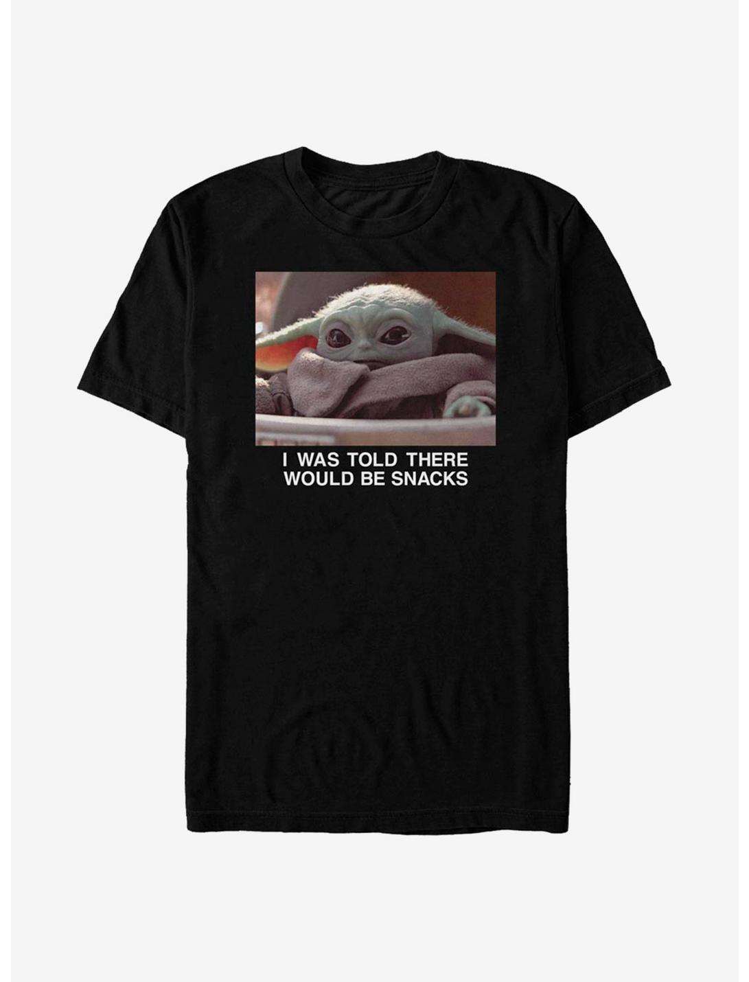 Extra Soft Star Wars The Mandalorian The Child Snacks Meme T-Shirt, BLACK, hi-res