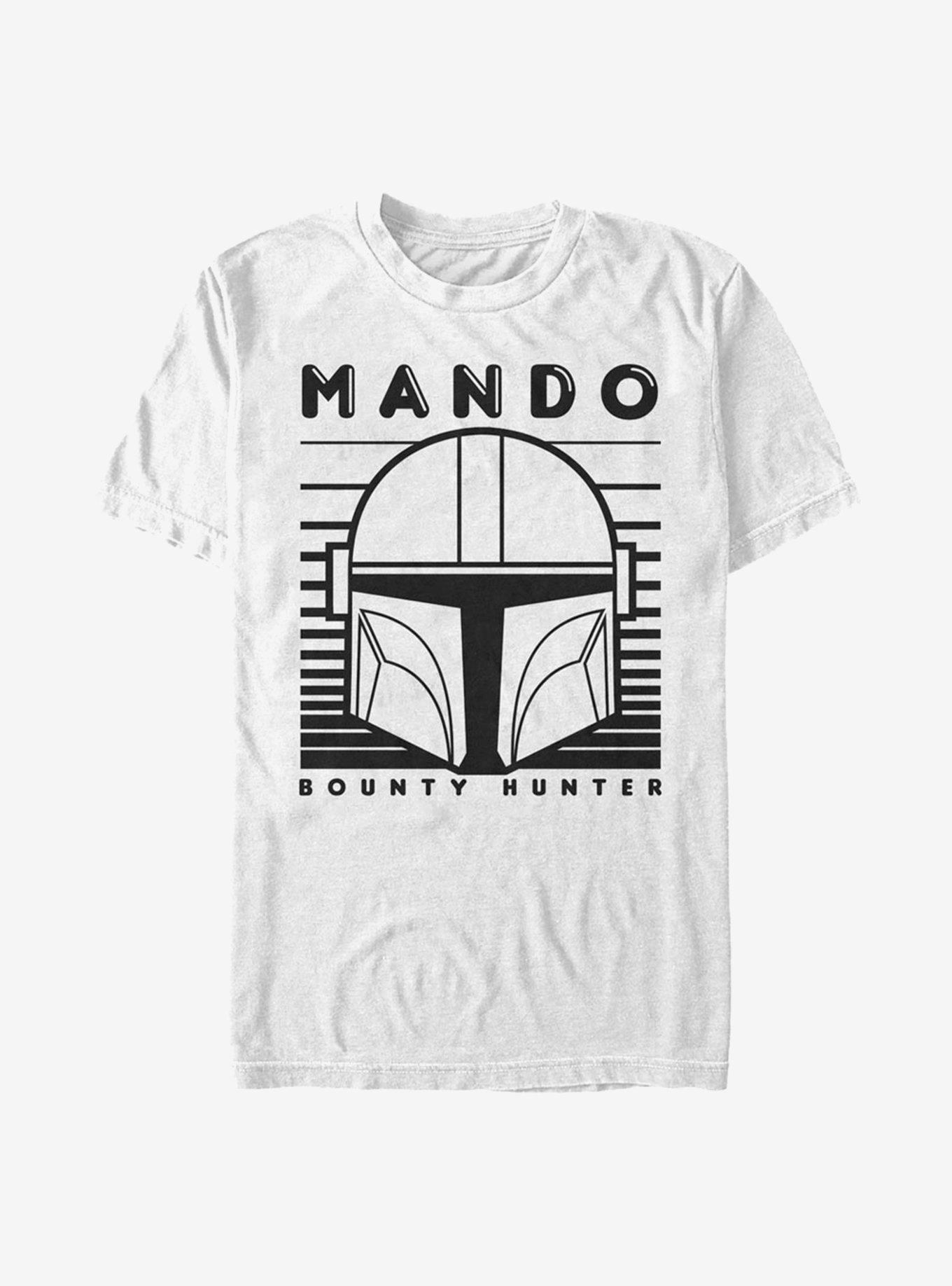 Extra Soft Star Wars The Mandalorian Mando Simple T-Shirt, WHITE, hi-res