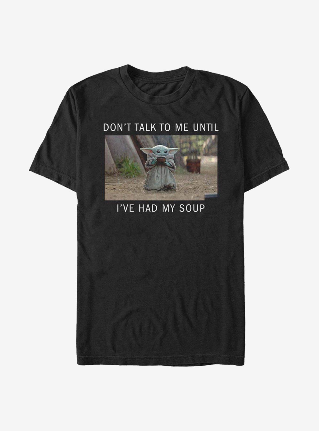 Extra Soft Star Wars The Mandalorian The Child Need Soup T-Shirt, BLACK, hi-res