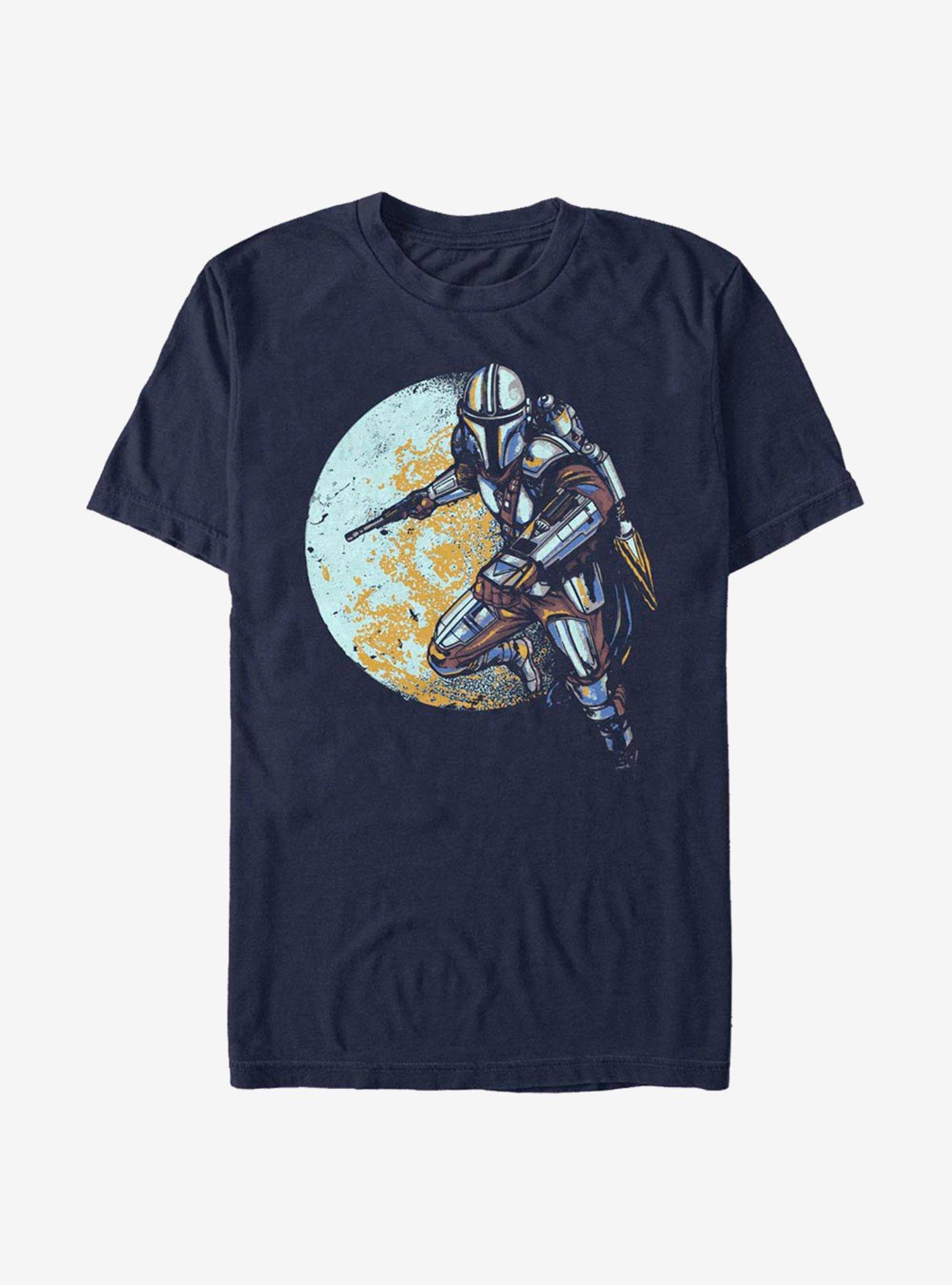 Extra Soft Star Wars The Mandalorian Moon Mando T-Shirt, NAVY, hi-res