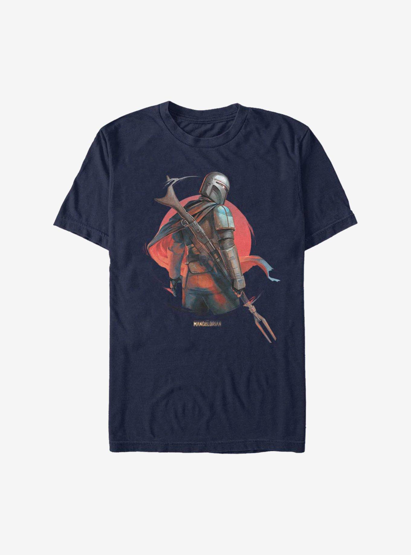 Extra Soft Star Wars The Mandalorian Sunrise T-Shirt, NAVY, hi-res