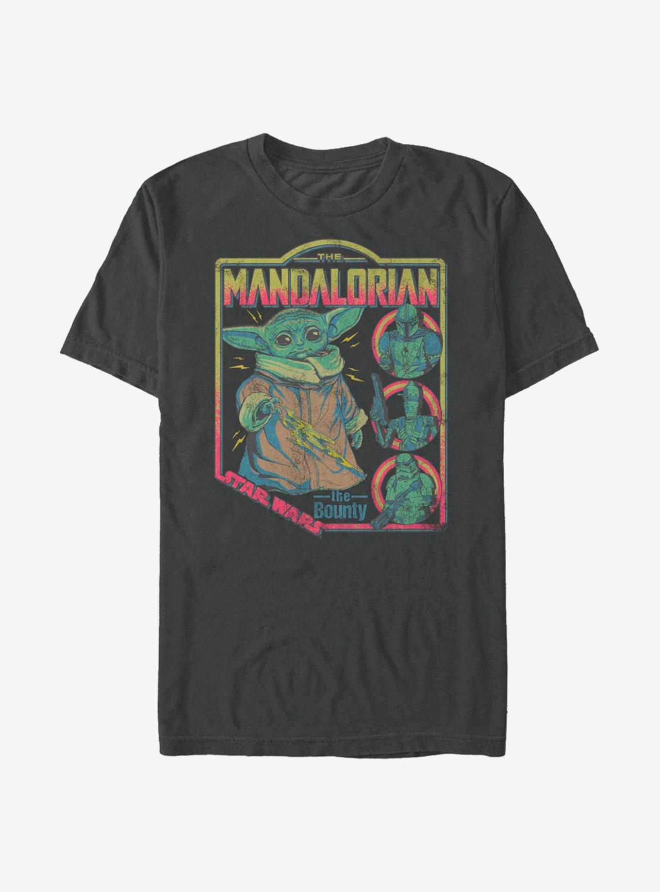 Extra Soft Star Wars The Mandalorian The Child Poster T-Shirt, CHARCOAL, hi-res