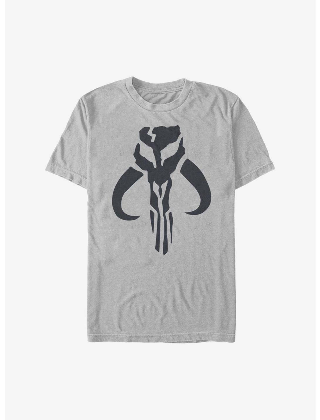 Extra Soft Star Wars The Mandalorian Simple Symbol T-Shirt, SILVER, hi-res