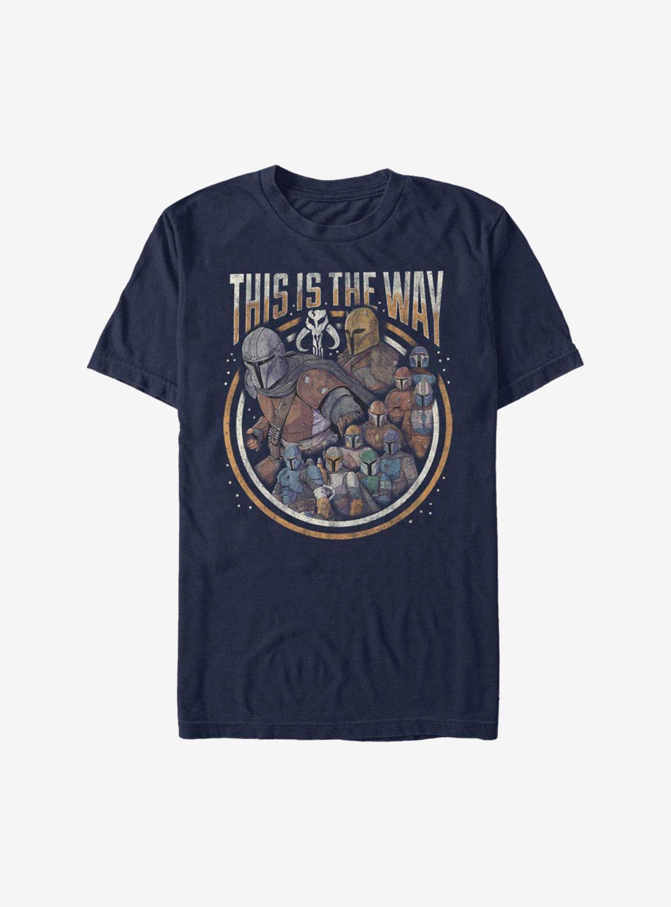 Extra Soft Star Wars The Mandalorian The Way Group T-Shirt, NAVY, hi-res