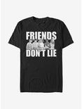 Extra Soft Stranger Things Cast Friends Don't Lie T-Shirt, BLACK, hi-res
