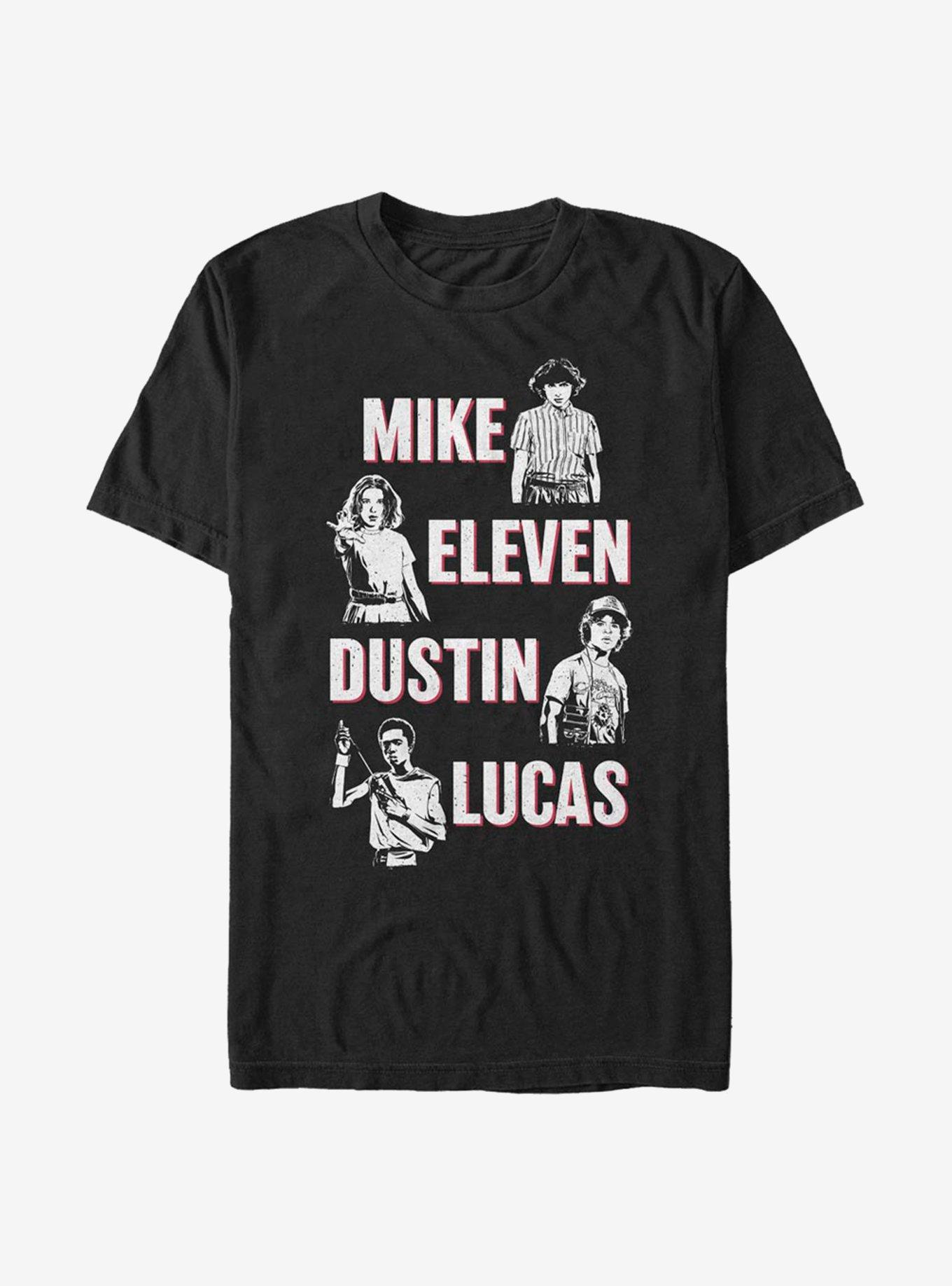 Extra Soft Stranger Things Cast Names T-Shirt, BLACK, hi-res