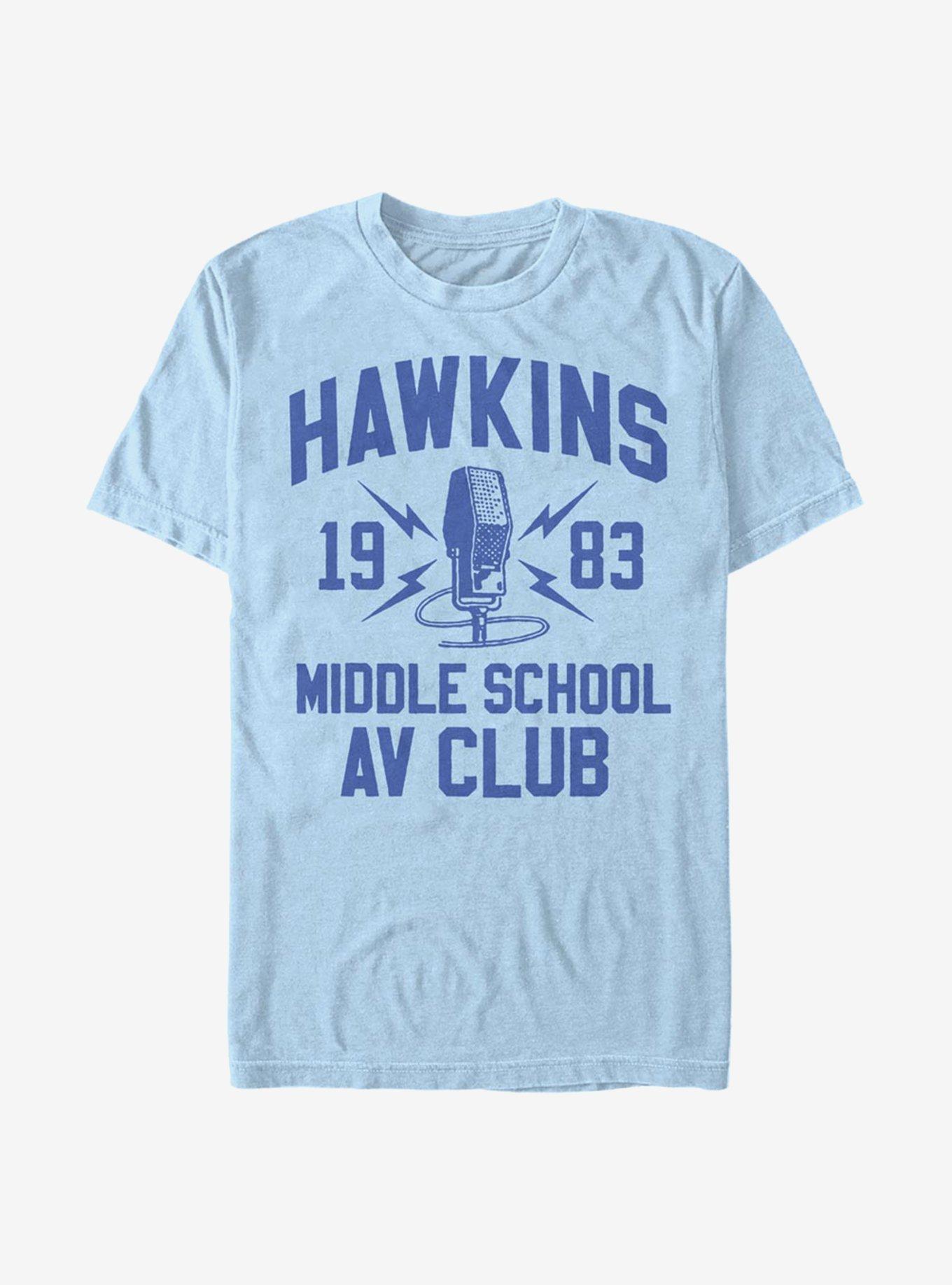 Extra Soft Stranger Things Hawkins AV Club T-Shirt, LT BLUE, hi-res