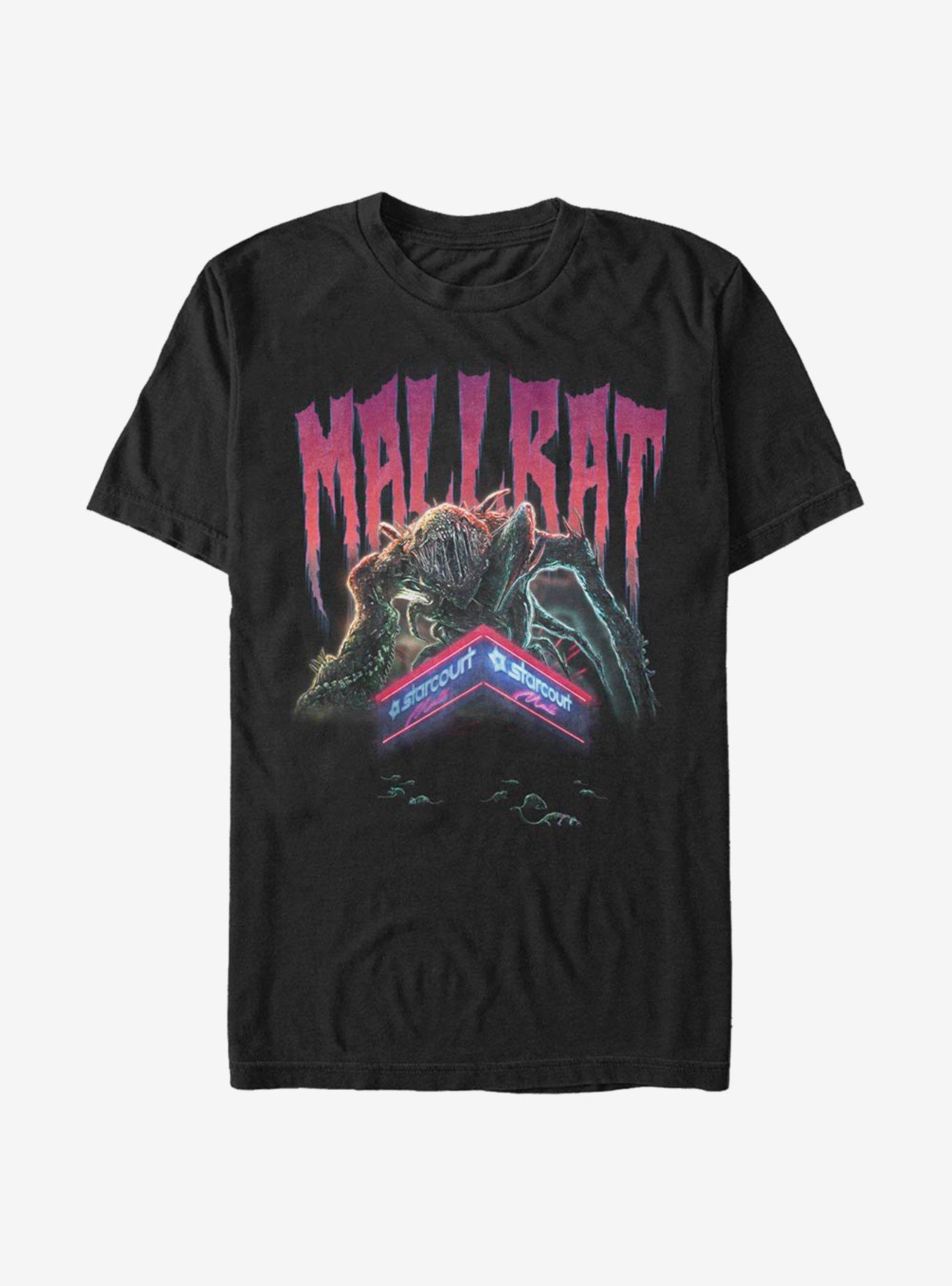 Extra Soft Stranger Things Mallrat Demogorgan T-Shirt, BLACK, hi-res