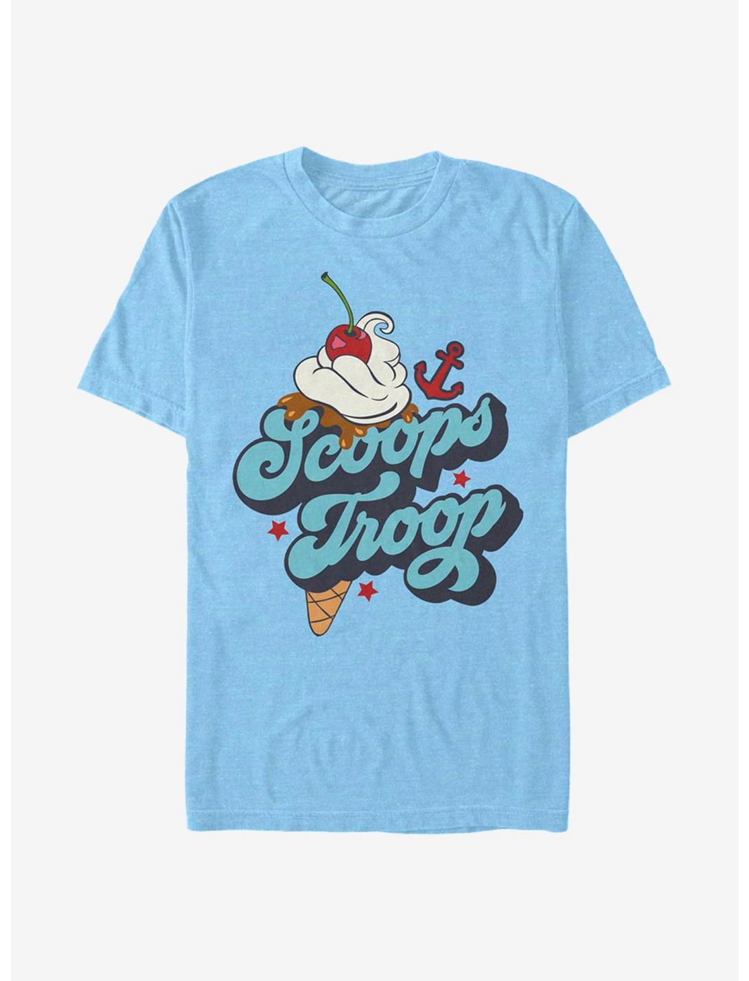 Stranger Things Scoops Troop Ice Cream Extra Soft T-Shirt, LT BLUE, hi-res