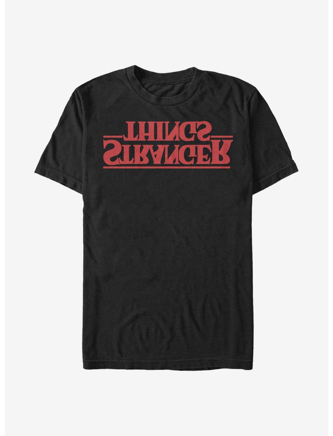 Extra Soft Stranger Things Stranger Upside Down Logo T-Shirt, BLACK, hi-res