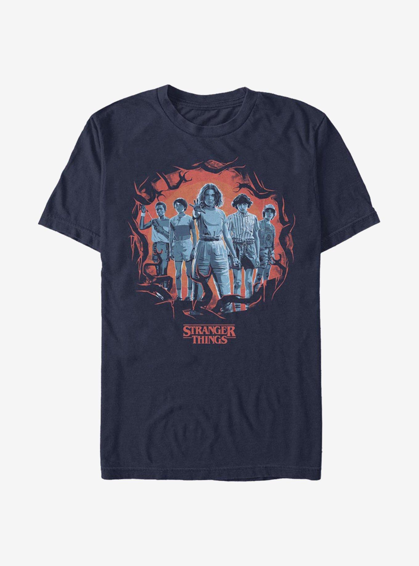 Extra Soft Stranger Things Tonal Eleven Group Pose T-Shirt, , hi-res