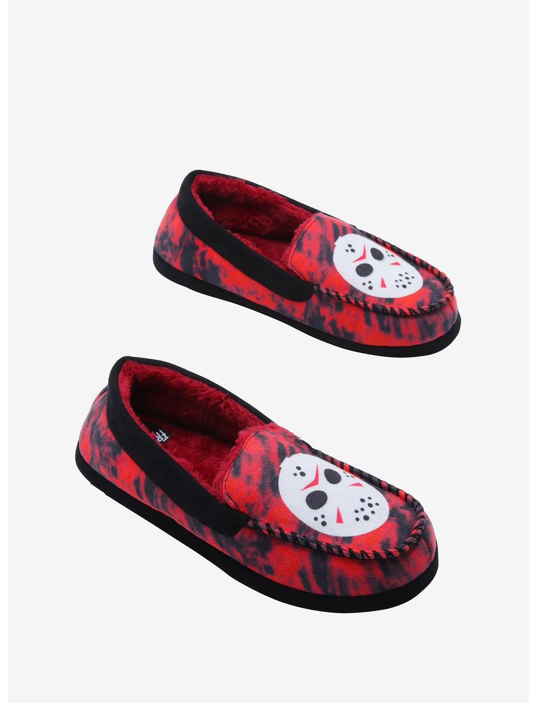 Friday The 13th Jason Red Tie-Dye Slippers, MULTI, hi-res