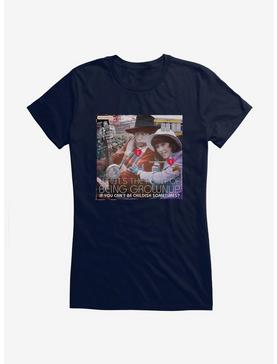 Doctor Who The Fourth Doctor The Point Of Being Grown Up Girls T-Shirt, NAVY, hi-res