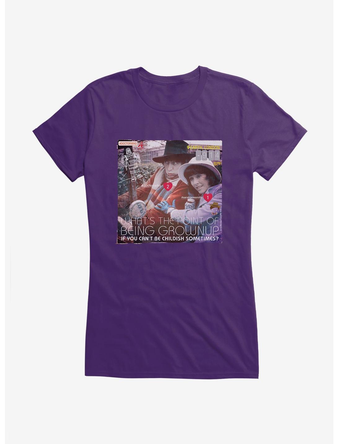 Doctor Who The Fourth Doctor The Point Of Being Grown Up Girls T-Shirt, , hi-res