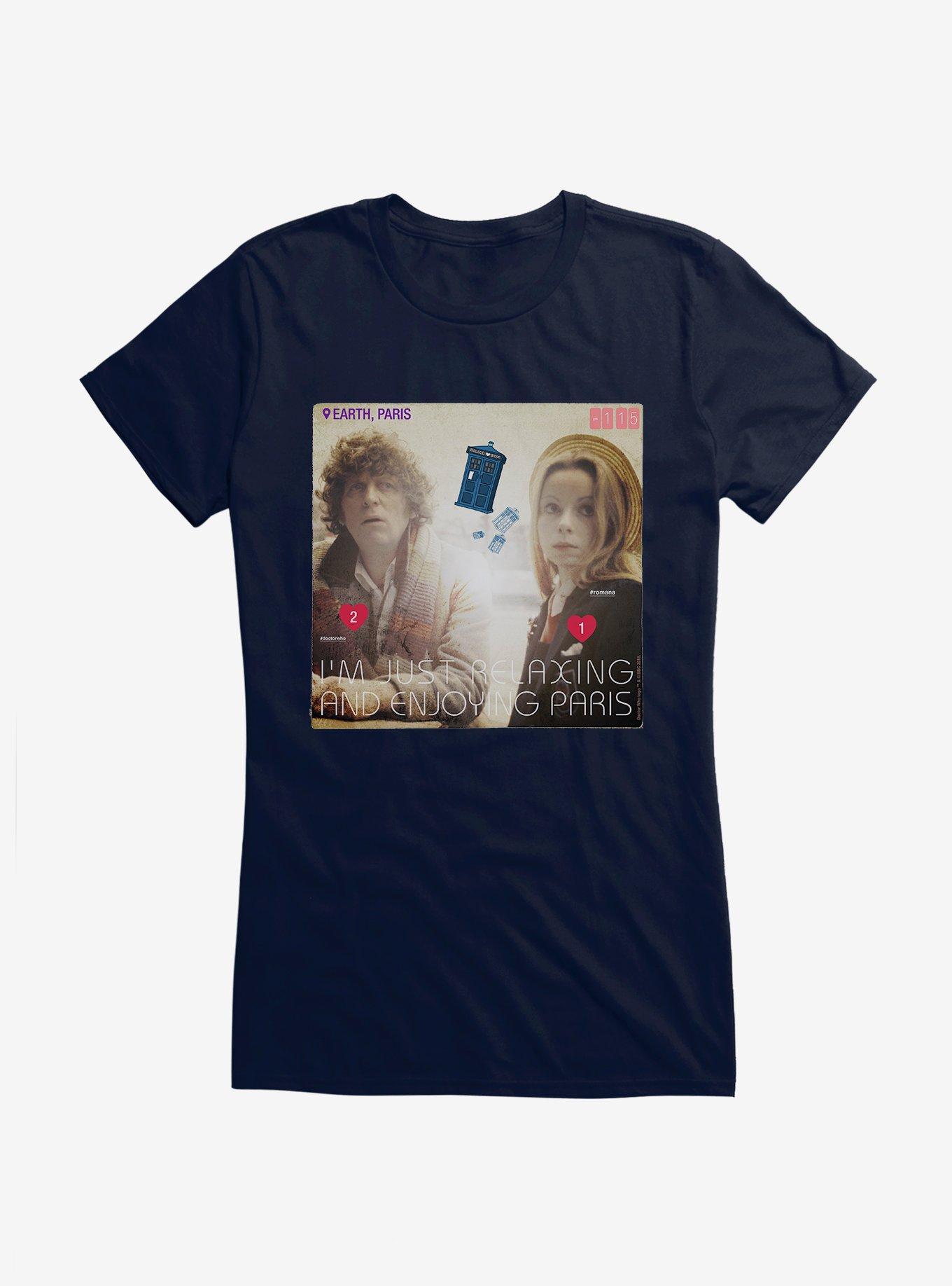 Doctor Who The Fourth Doctor Enjoying Paris Girls T-Shirt, , hi-res