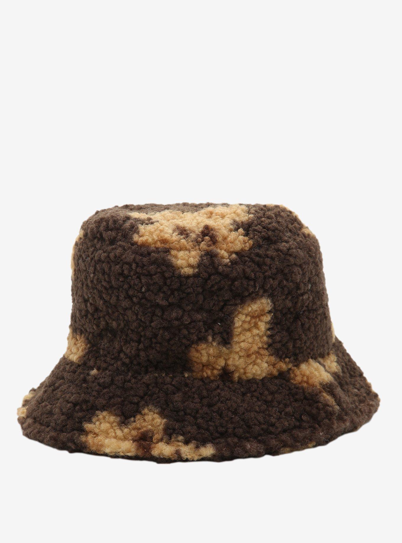 Sherpa Teddy Bear Bucket Hat BEIGE/TAN Hot Topic