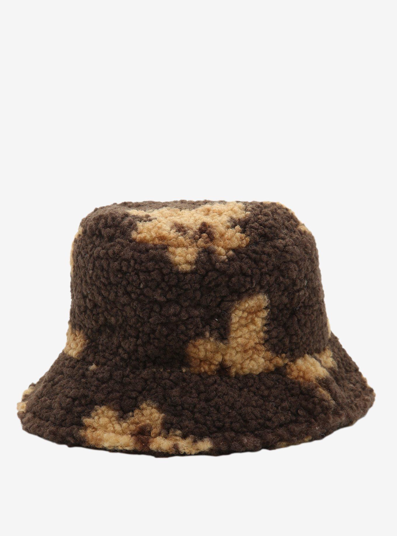 Sherpa Teddy Bear Bucket Hat, , hi-res