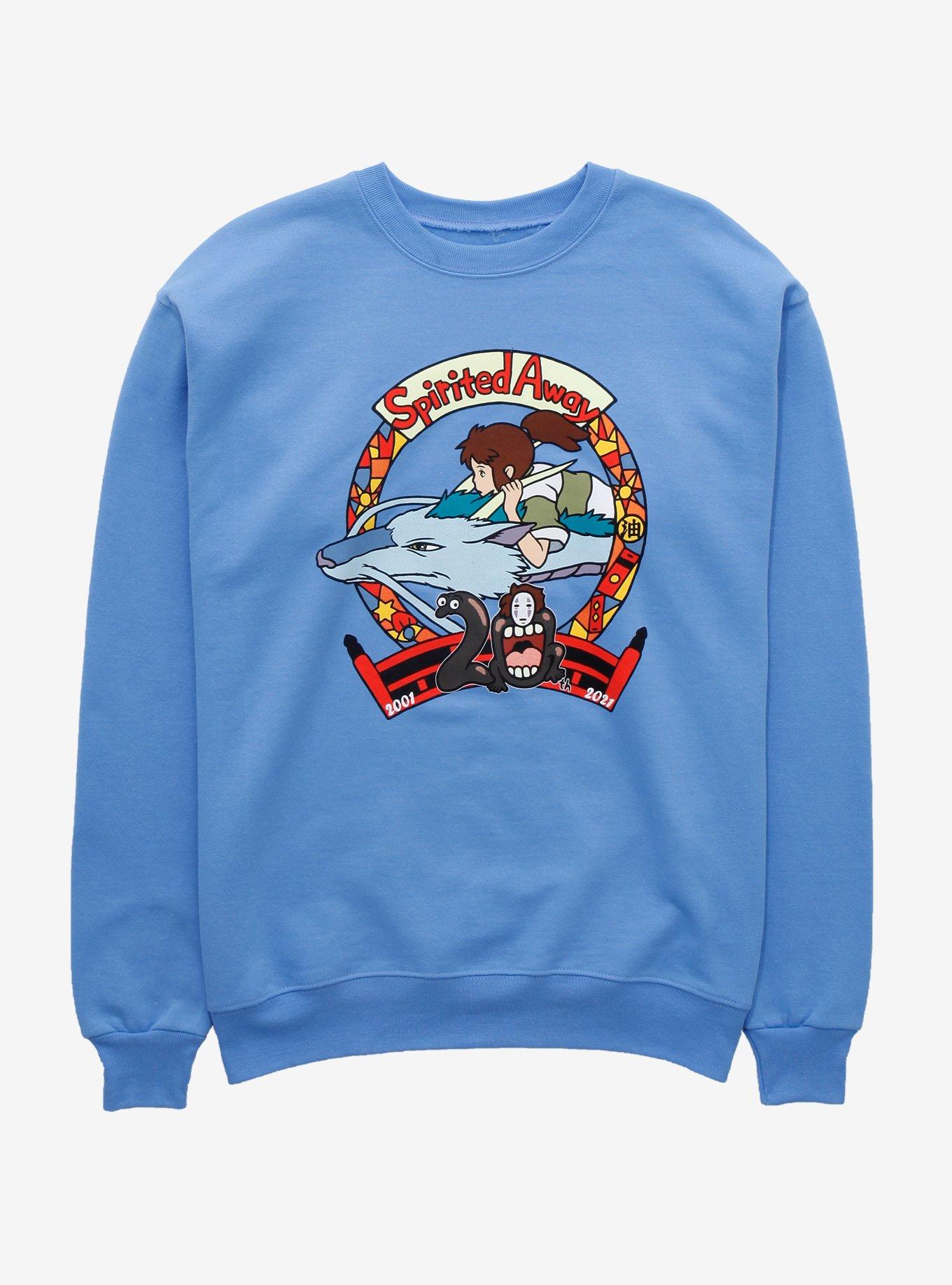 Studio Ghibli Spirited Away Haku & Chihiro Flying Crewneck, LIGHT BLUE, hi-res