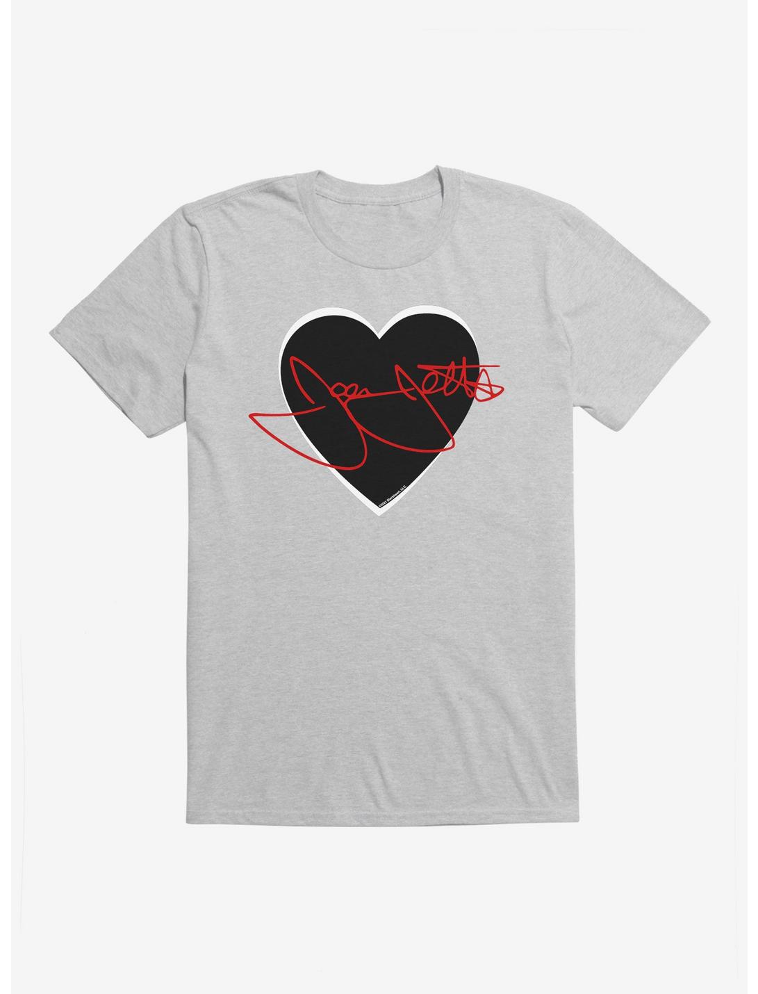 Joan Jett Red Script Autograph In Heart T-Shirt, , hi-res