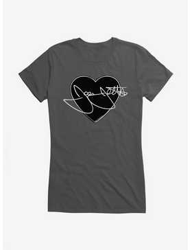 Joan Jett White Script Autograph In Heart Girls T-Shirt, , hi-res
